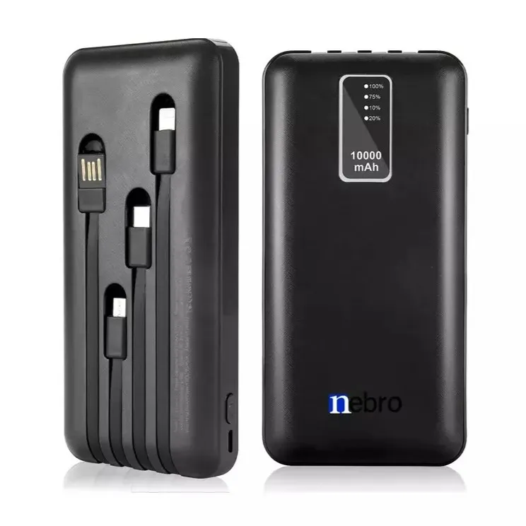 BATERIA EXTERNA NEBRO WB-014 10000MAH MULTICABLE