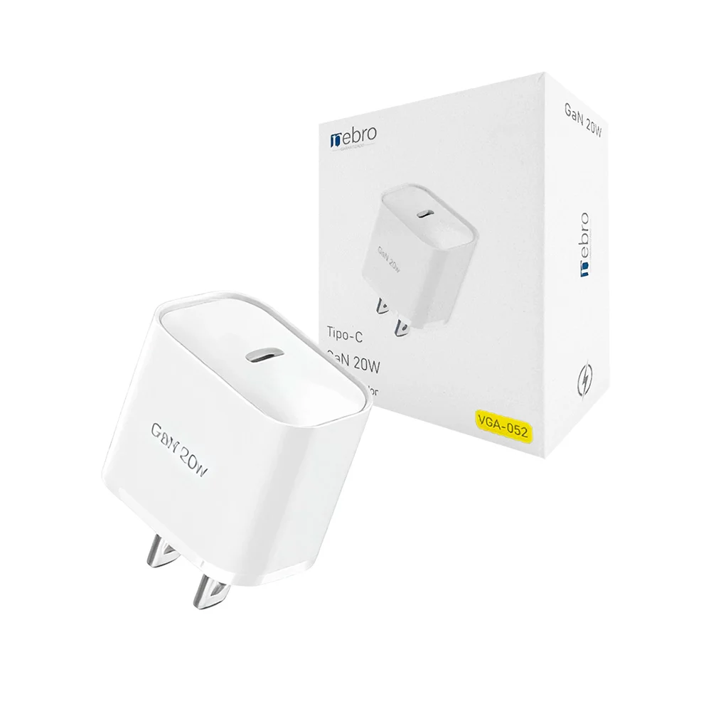CARGADOR NEBRO VGA-052 CUBO GAN MINI 20W SIN CABLE