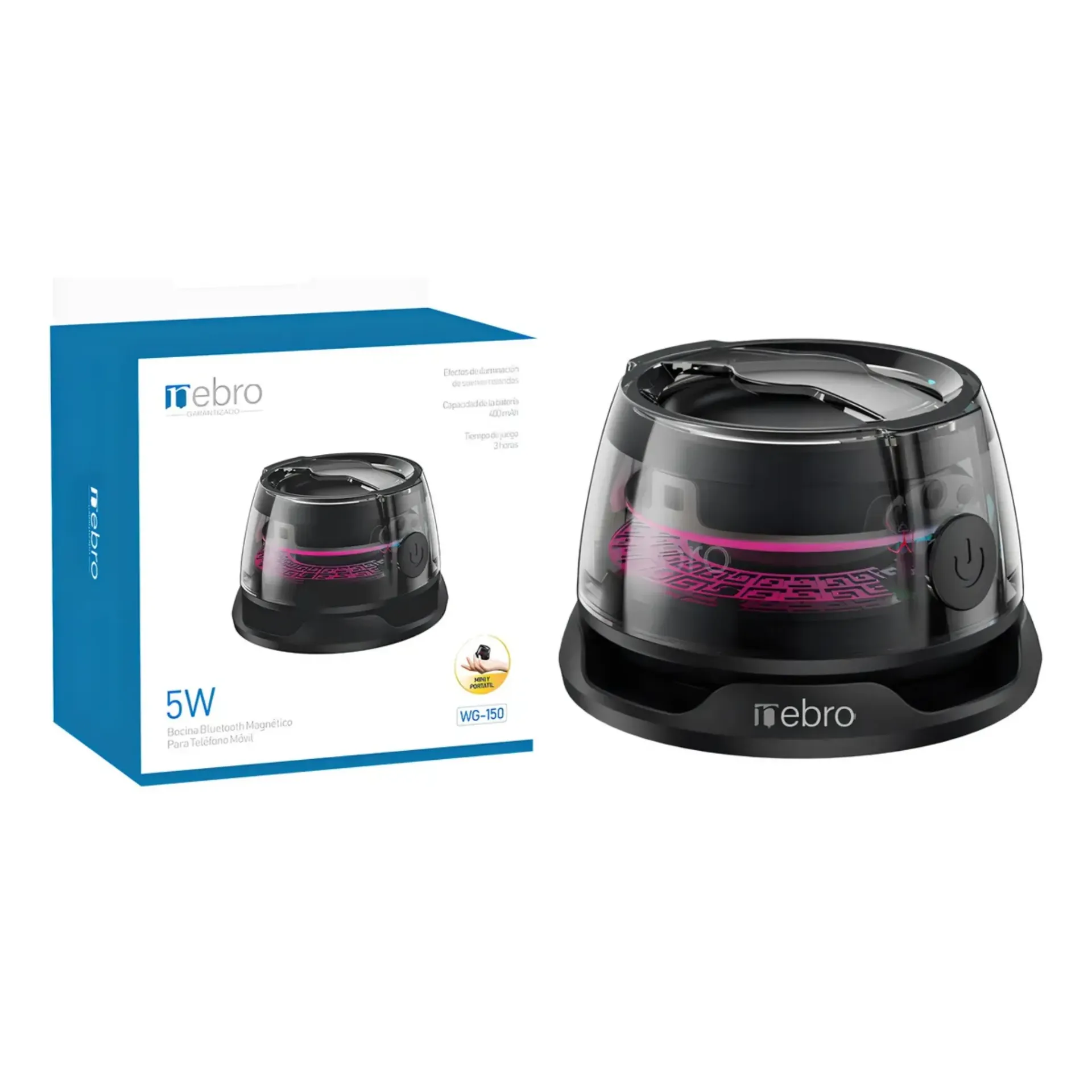 BOCINA INALAMBRICA NEBRO WG-150 MAGNETICO PARA TELEFONO MOVIL 5W