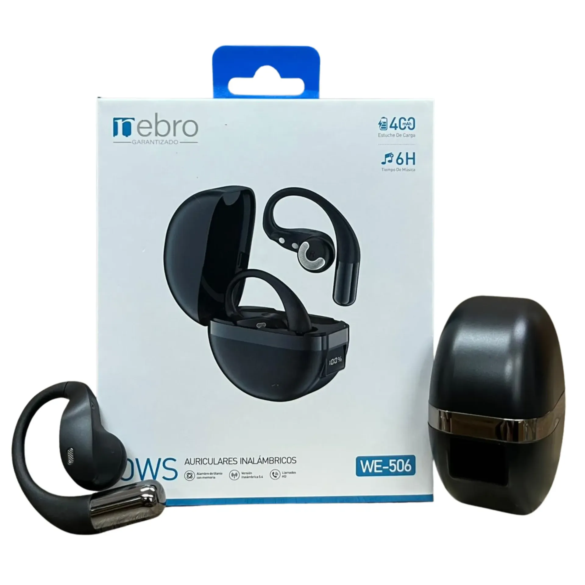 MANOS LIBRES NEBRO WE-506 V5.4 PUERTO DE CARGA TIPO-C 40MAH