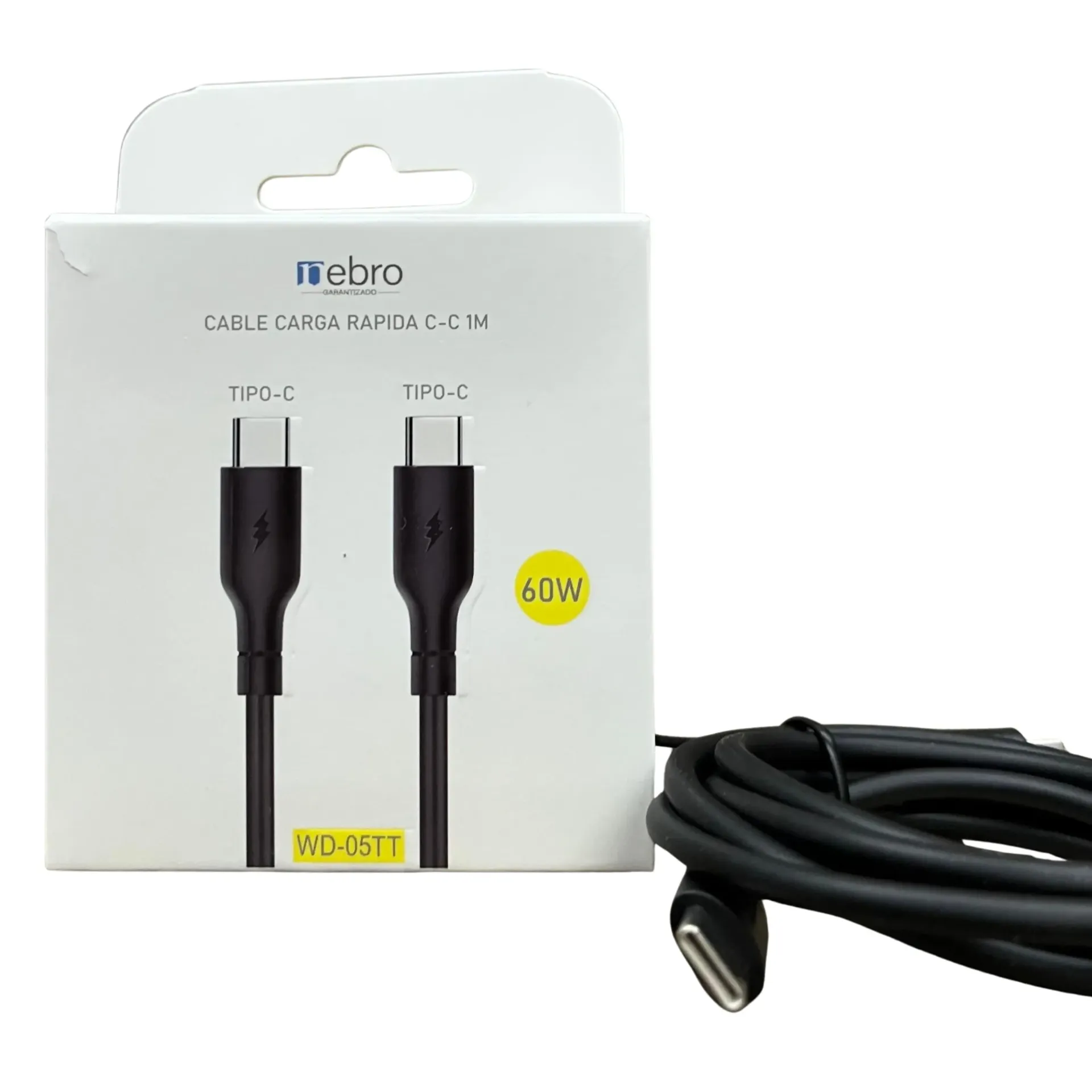 CABLE NEBRO WD-05TT PD-TIPO-C 60W 1M